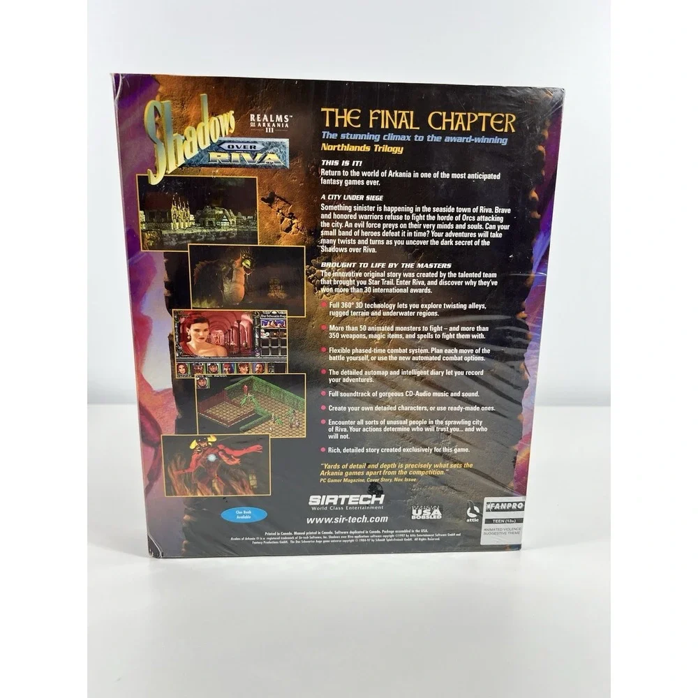 Realms of Arkania III: Shadows Over Riva Big Box (PC, 1997) SEALED